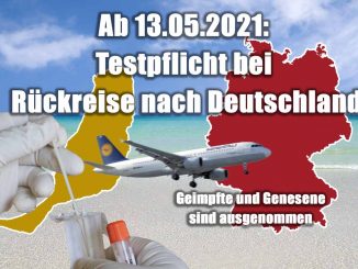 210513 Testpflicht bei Einreise nach Deutschland von Fuerteventura web