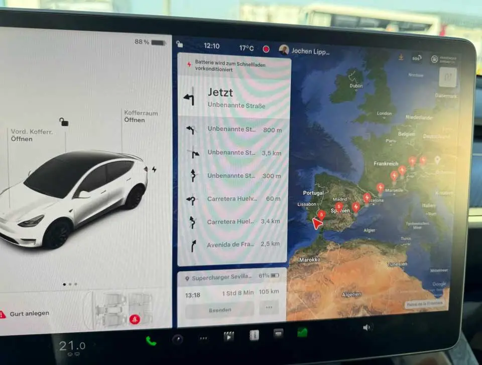 Tesla Fuerteventura Route