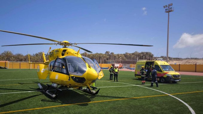 Hubschrauber-Rettungswagen-Costa-Calma