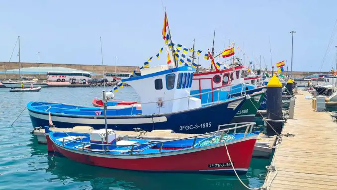 Fischerboote Morro Jable Fiesta de Carmen